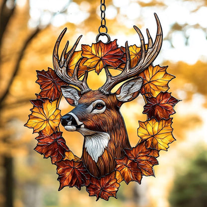 Autumn Deer Acrylic Window Hanging