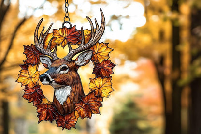 Autumn Deer Acrylic Window Hanging
