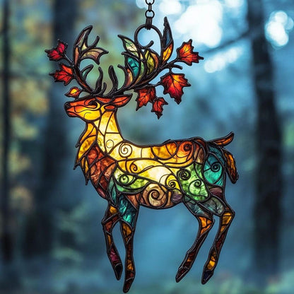 Autumn Deer Acrylic Window Hanging
