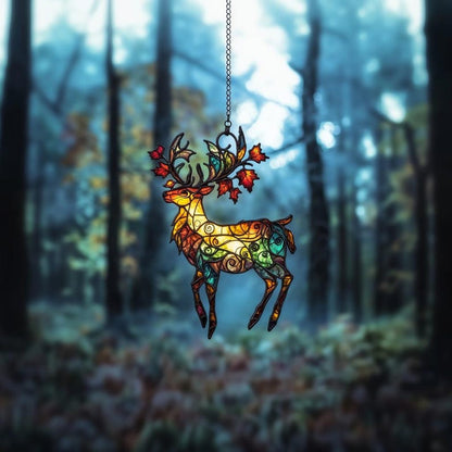 Autumn Deer Acrylic Window Hanging