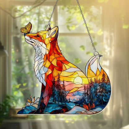 Fox Acrylic Window Hanging