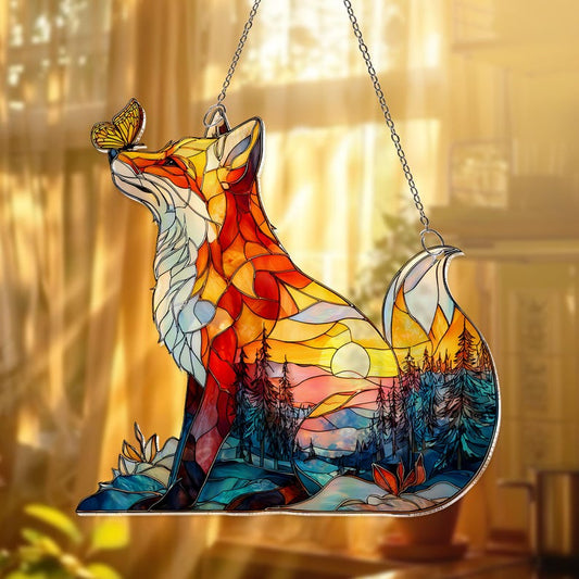 Fox Acrylic Window Hanging