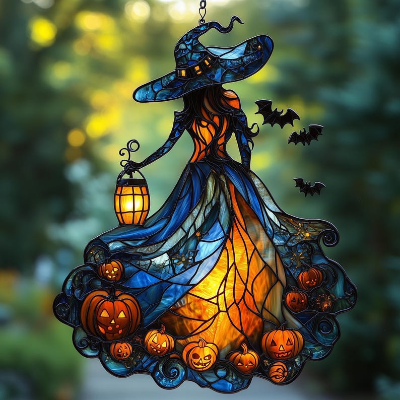 Spooky Witch Glow – Acrylic Window Suncatcher