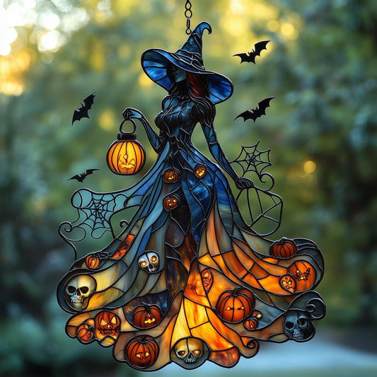 Spooky Witch Glow – Acrylic Window Suncatcher