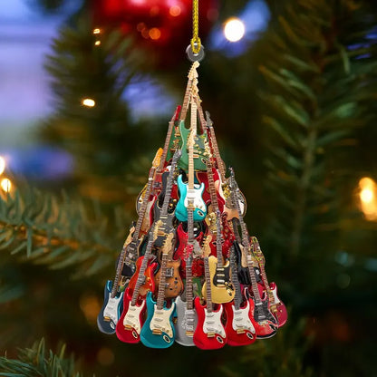 Electric Guitar Christmas Tree Ornament 2025
