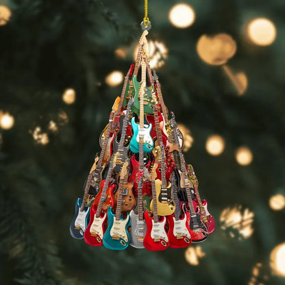 Electric Guitar Christmas Tree Ornament 2025