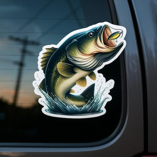 Bass Fishing Sticker