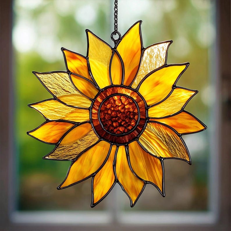 Lovely Sunflower Acrylic Window Hanging – Soumora Brand
