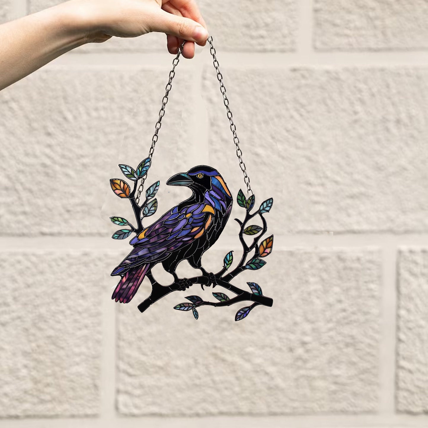 Raven Acrylic Window Decor, Crow Decor, Acrylic Bird Window Hangings Art Decoration, House Decor