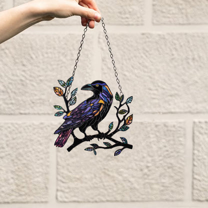 Raven Acrylic Window Decor, Crow Decor, Acrylic Bird Window Hangings Art Decoration, House Decor
