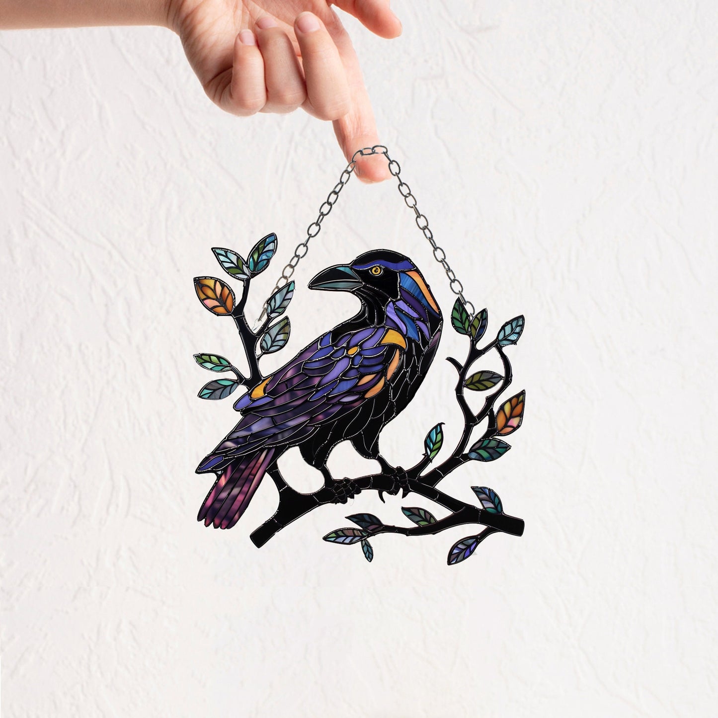 Raven Acrylic Window Decor, Crow Decor, Acrylic Bird Window Hangings Art Decoration, House Decor