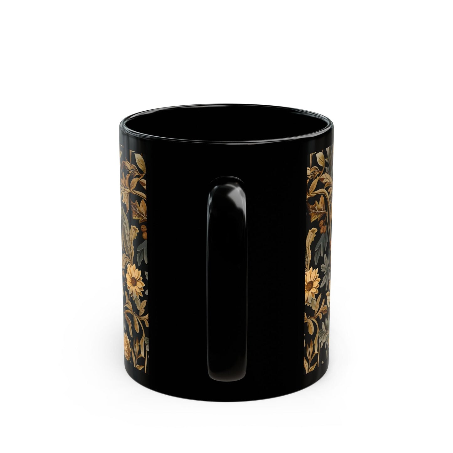 Medieval Floral Crow Mug - Medieval Floral Mug