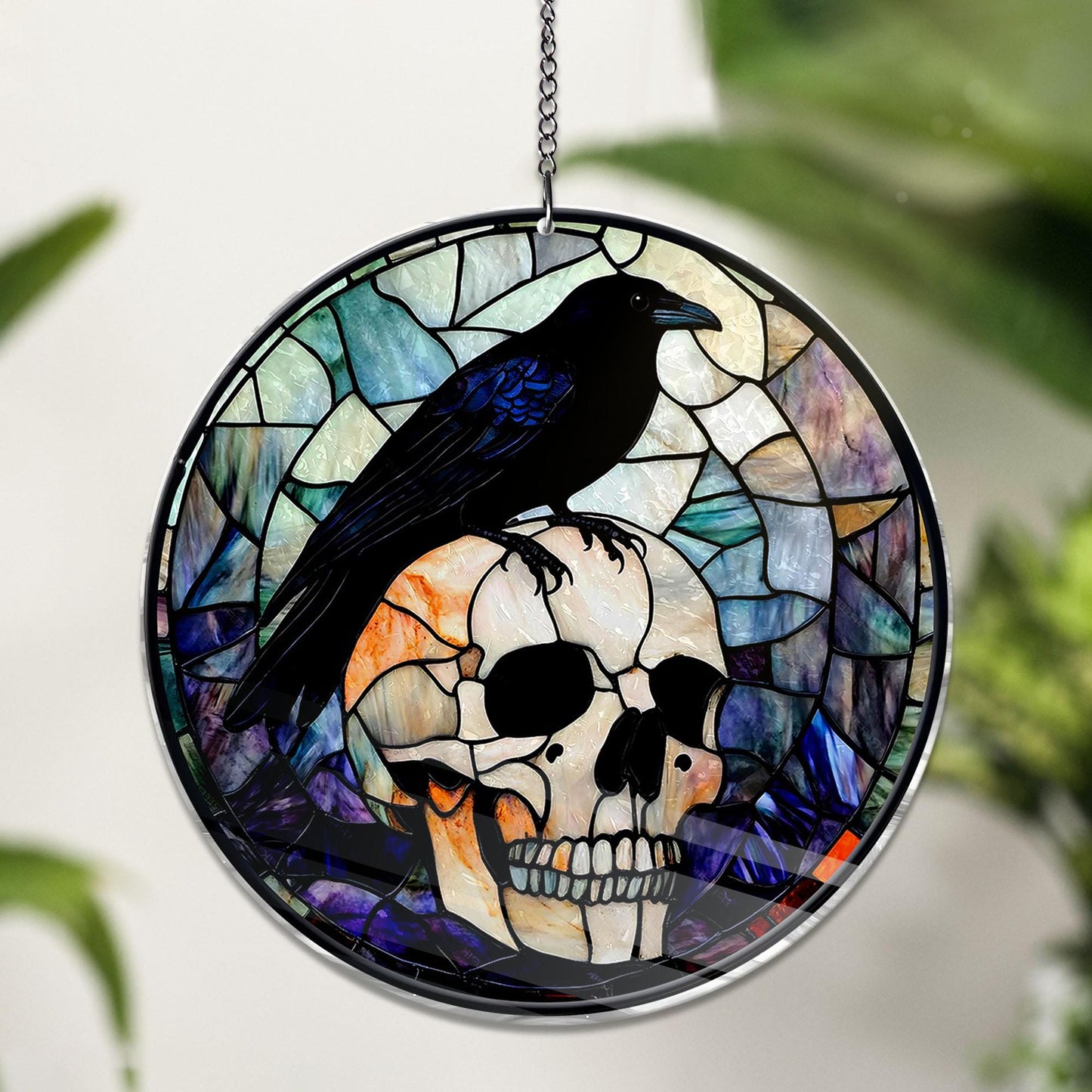 Black Raven ACRYLIC Window Hanging Decor
