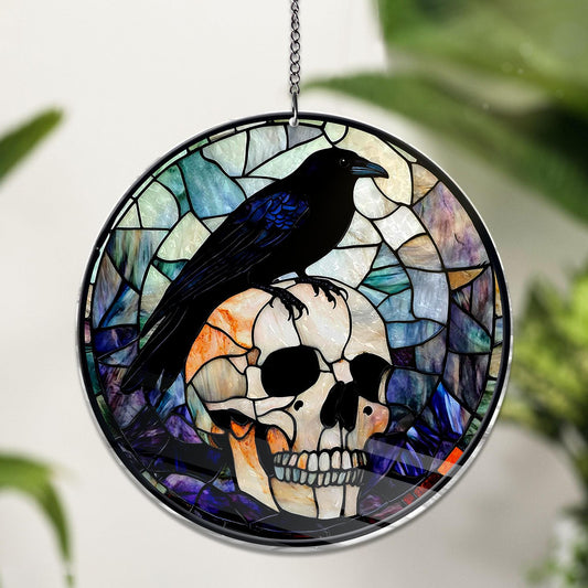 Black Raven ACRYLIC Window Hanging Decor