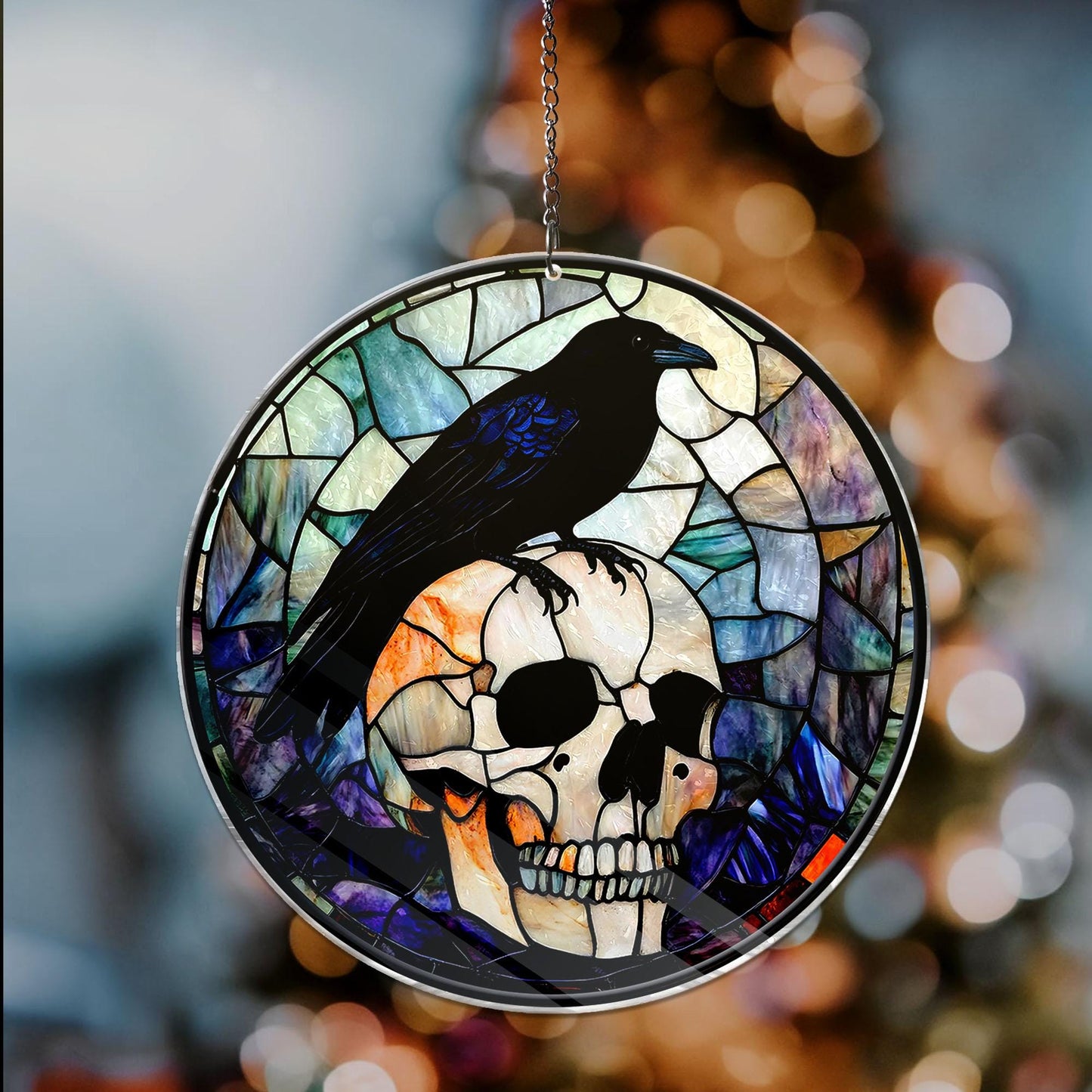 Black Raven ACRYLIC Window Hanging Decor