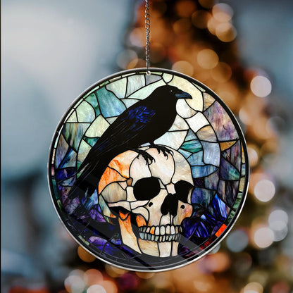 Black Raven ACRYLIC Window Hanging Decor