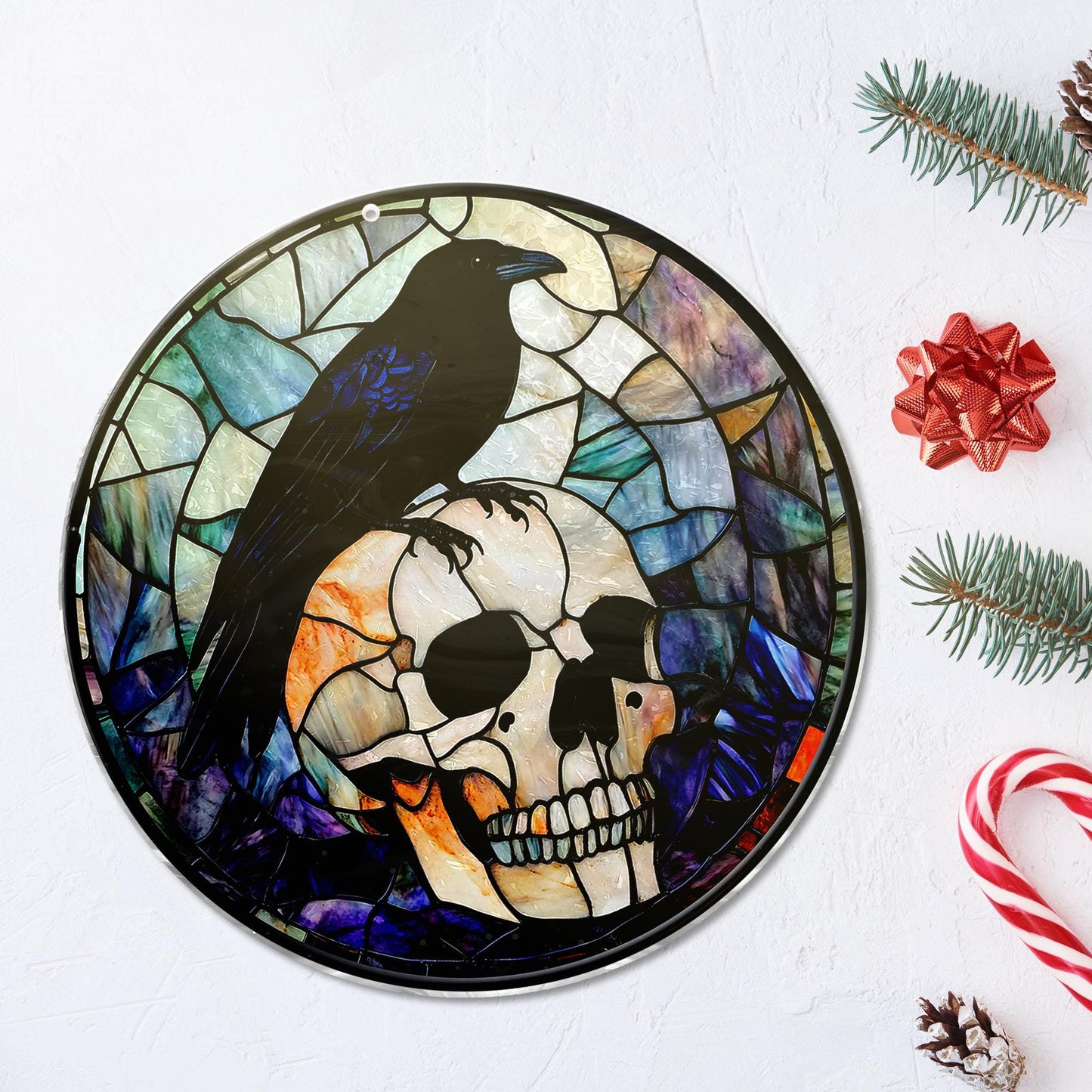 Black Raven ACRYLIC Window Hanging Decor