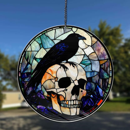 Black Raven ACRYLIC Window Hanging Decor