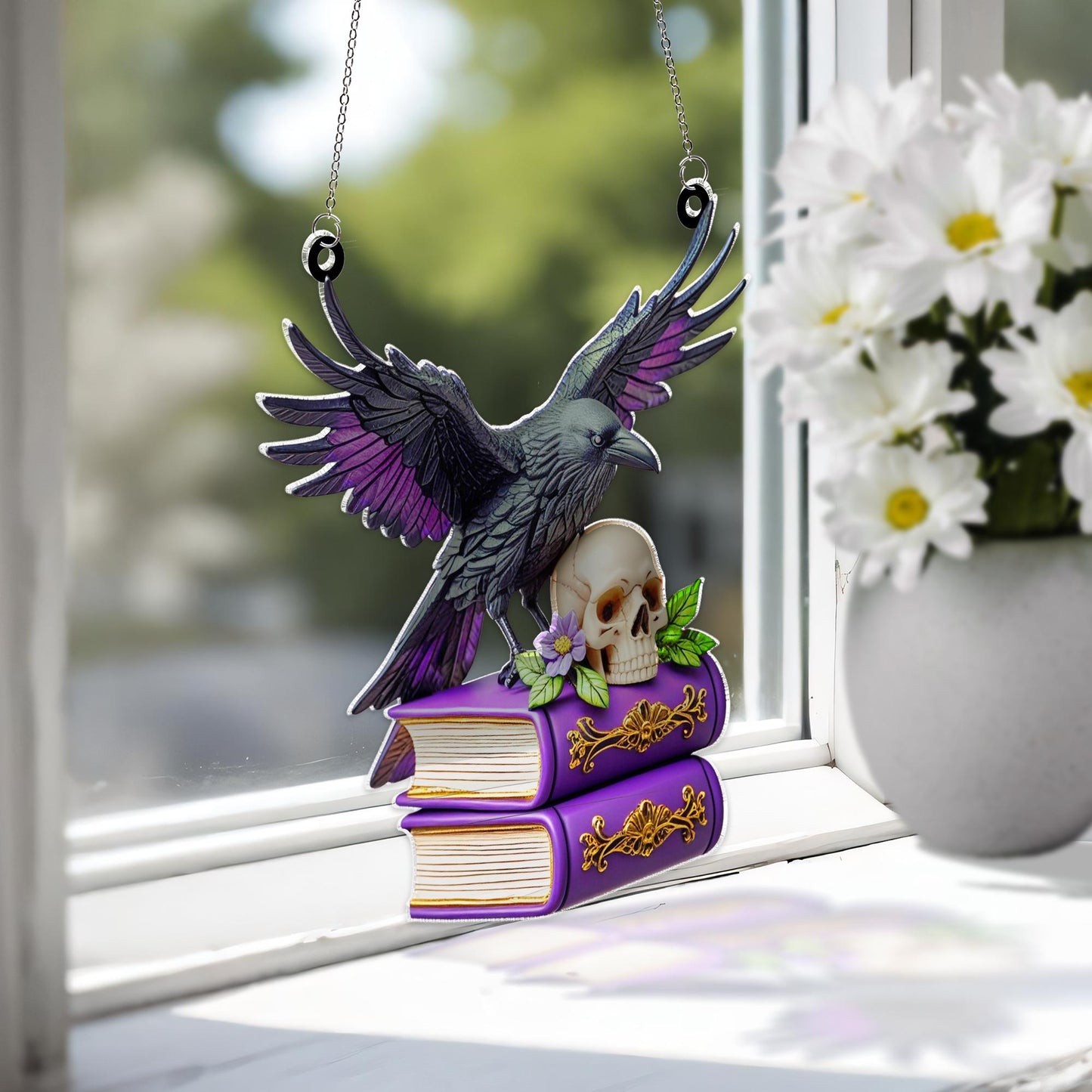 Raven Acrylic Window Hanging