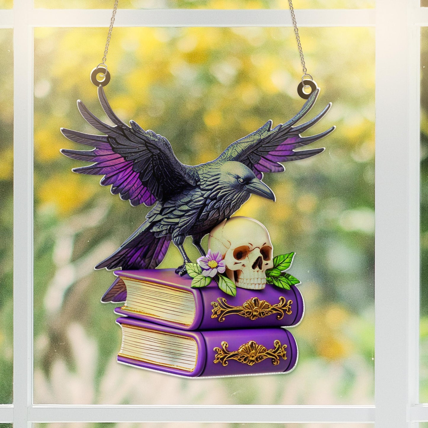Raven Acrylic Window Hanging