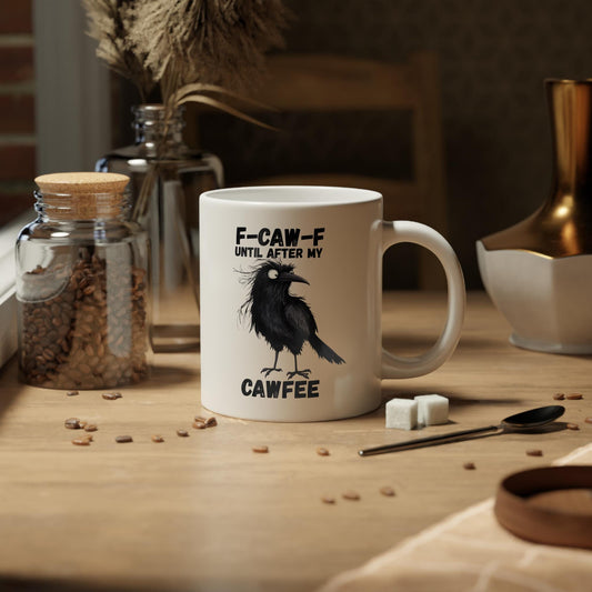F-caw-f Crow Jumbo Mug Crow Perfect for Coffee Lover Black Bird Lovers