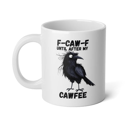 F-caw-f Crow Jumbo Mug Crow Perfect for Coffee Lover Black Bird Lovers