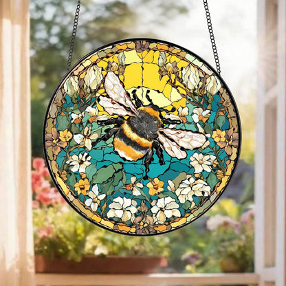 Bee Stained Glass Suncatcher