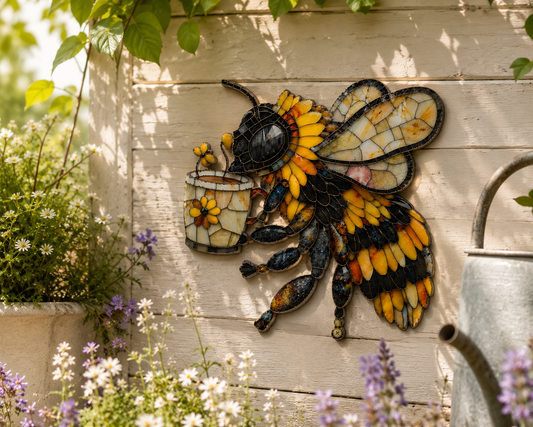 Vintage Coffee Bee Metal Sign - Gift For Home Decor