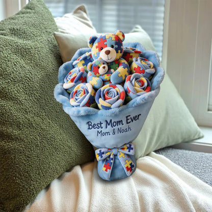 Strong Mama - Personalized Autism Awareness Shaped Pillow