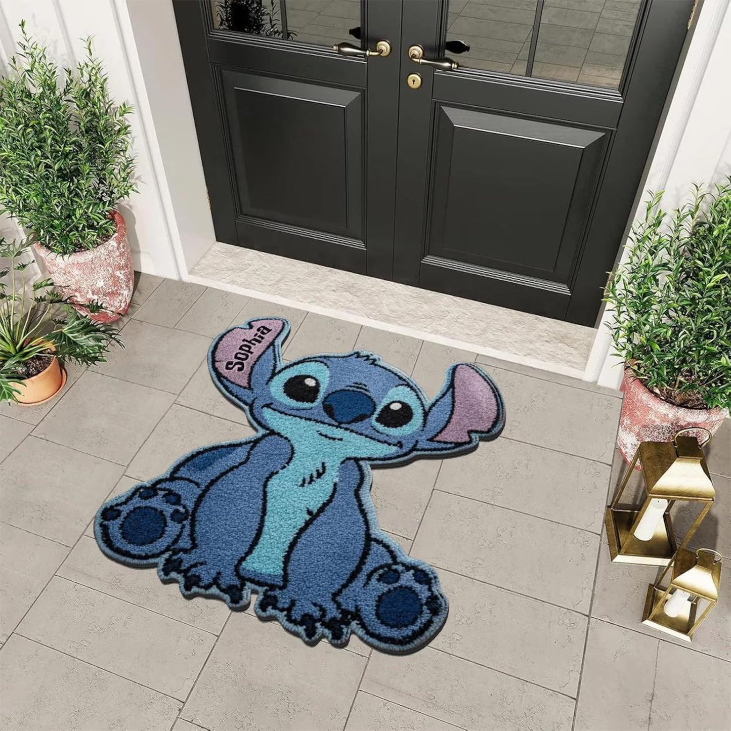 Cute Couple - Personalized Couple Shaped Doormat/ Rug