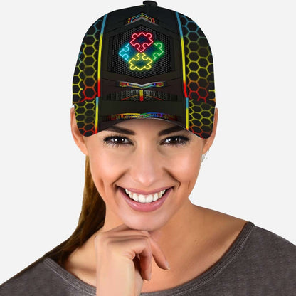 Neon Autism Awareness Classic Cap