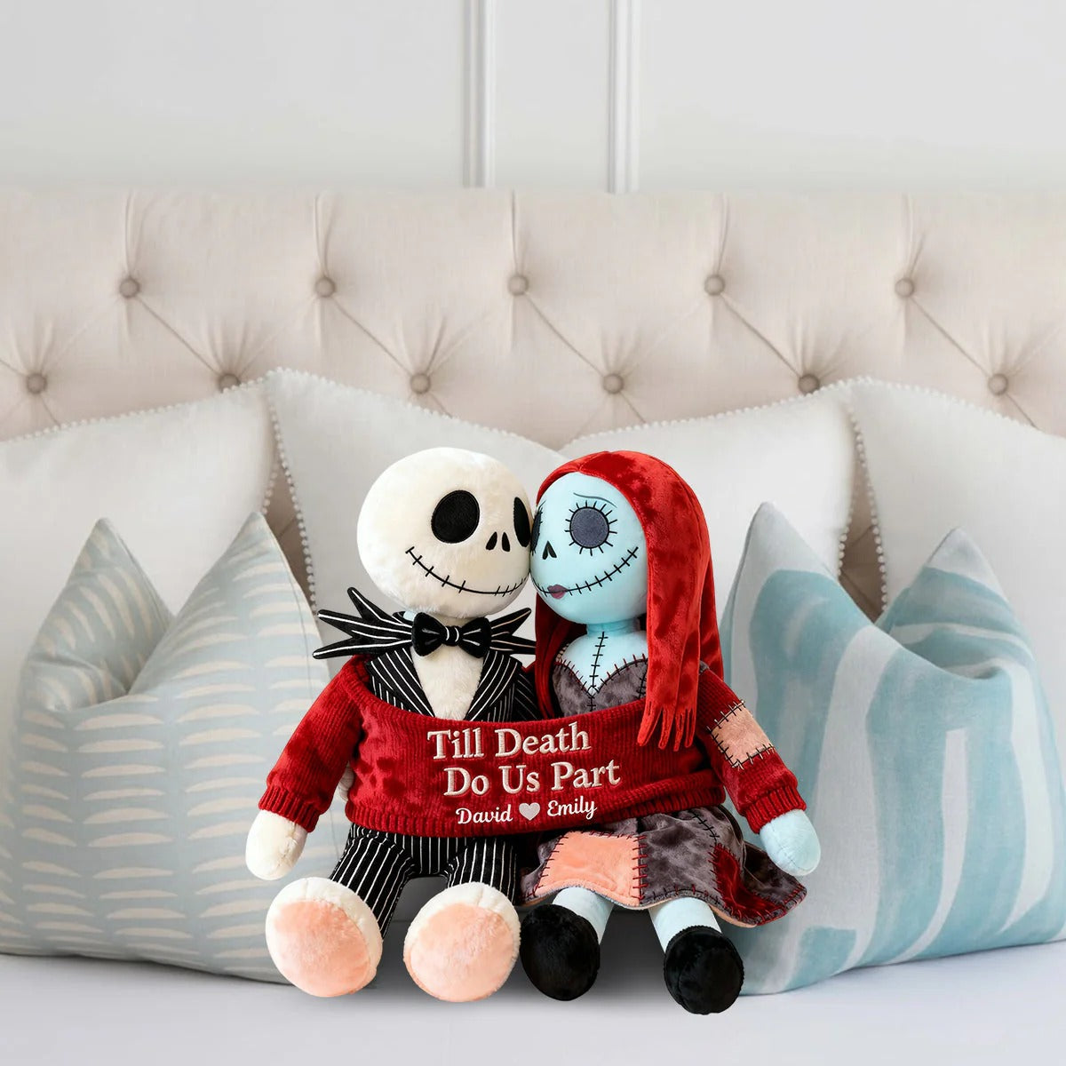 Till Death Do Us Part - Personalized Couple Shaped Pillow