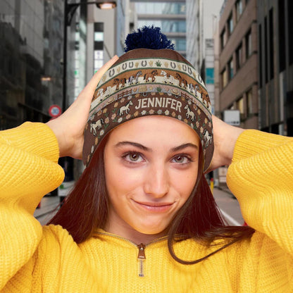 Love Horses - Personalized Horse Beanie Hat