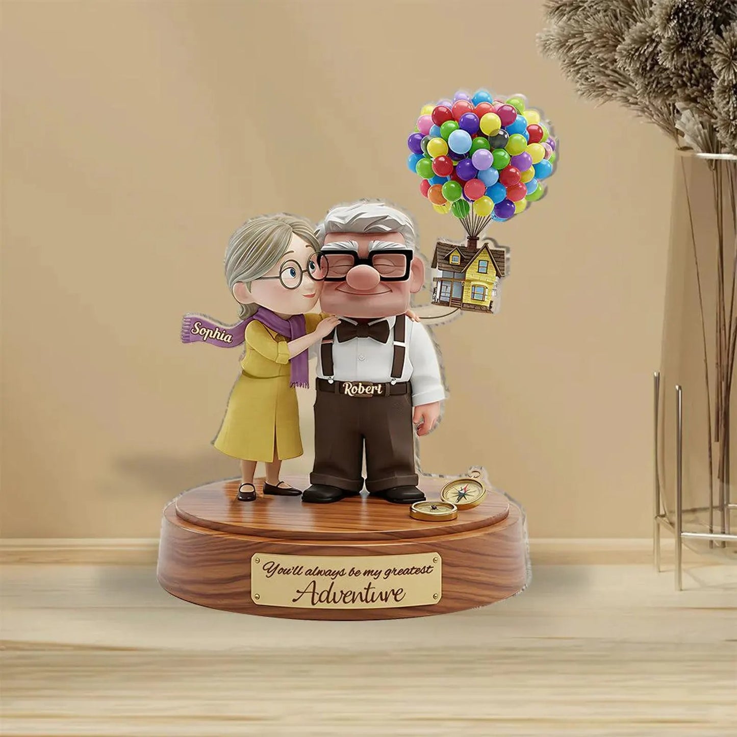 Old Couple Acylic Plaque - Personalized Couple Acrylic Plaque