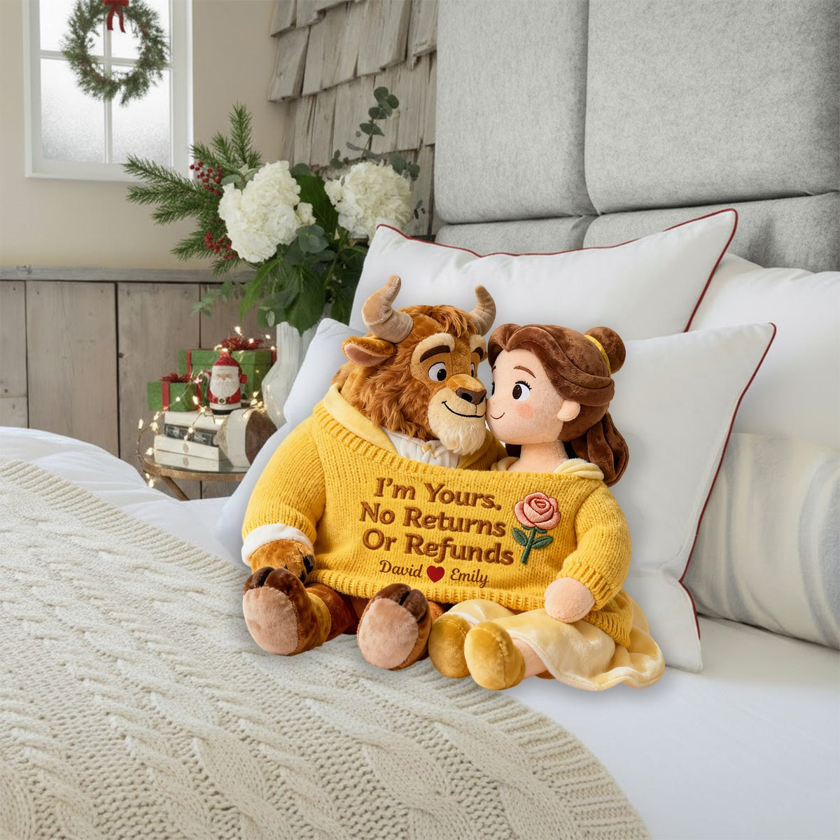 I'm Yours - Personalized Couple Shaped Pillow
