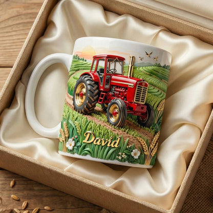 Farmer Tractor Coffee Mug - Personalized Coffee Mug