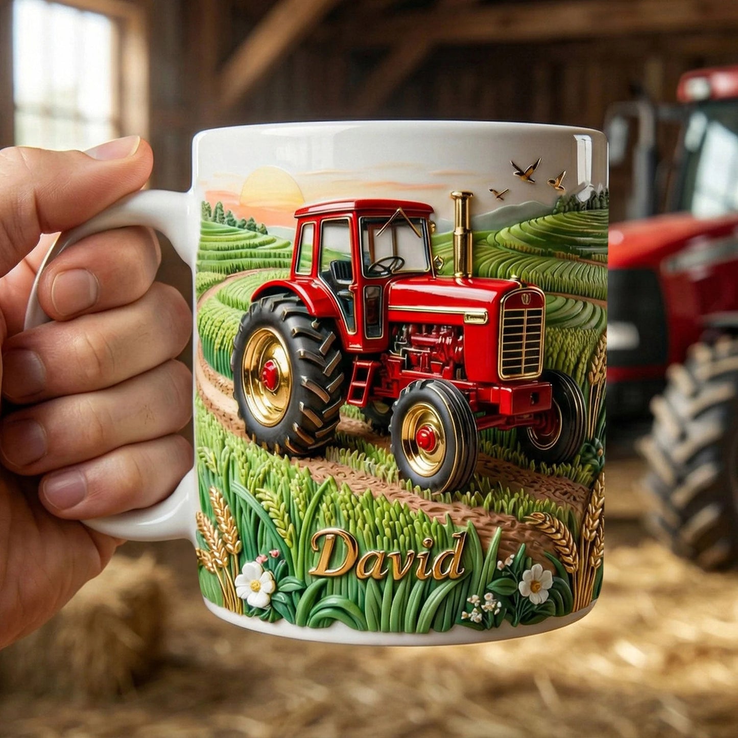 Farmer Tractor Coffee Mug - Personalized Coffee Mug