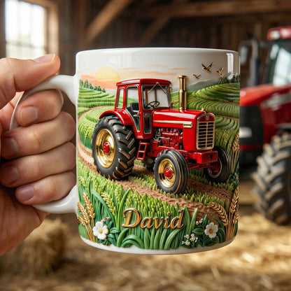 Farmer Tractor Coffee Mug - Personalized Coffee Mug