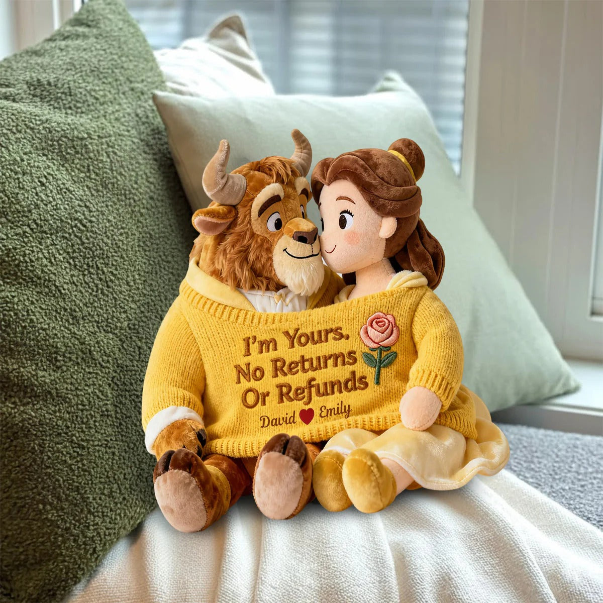 I'm Yours - Personalized Couple Shaped Pillow