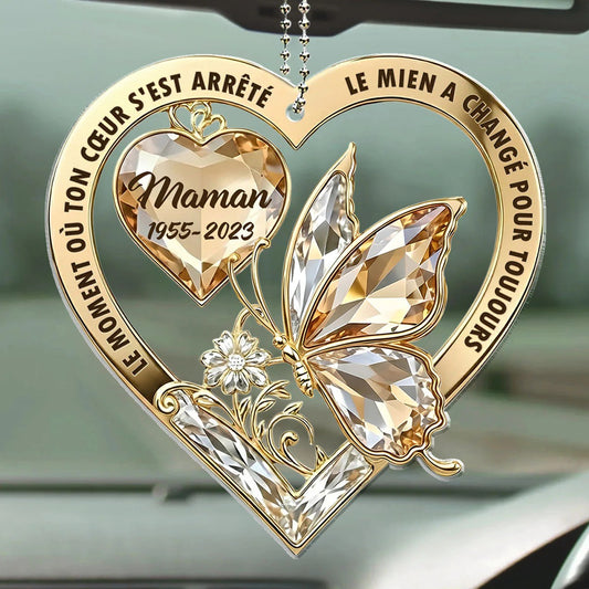 The Moment My Heart Changed Forever - Personalized Car Ornament
