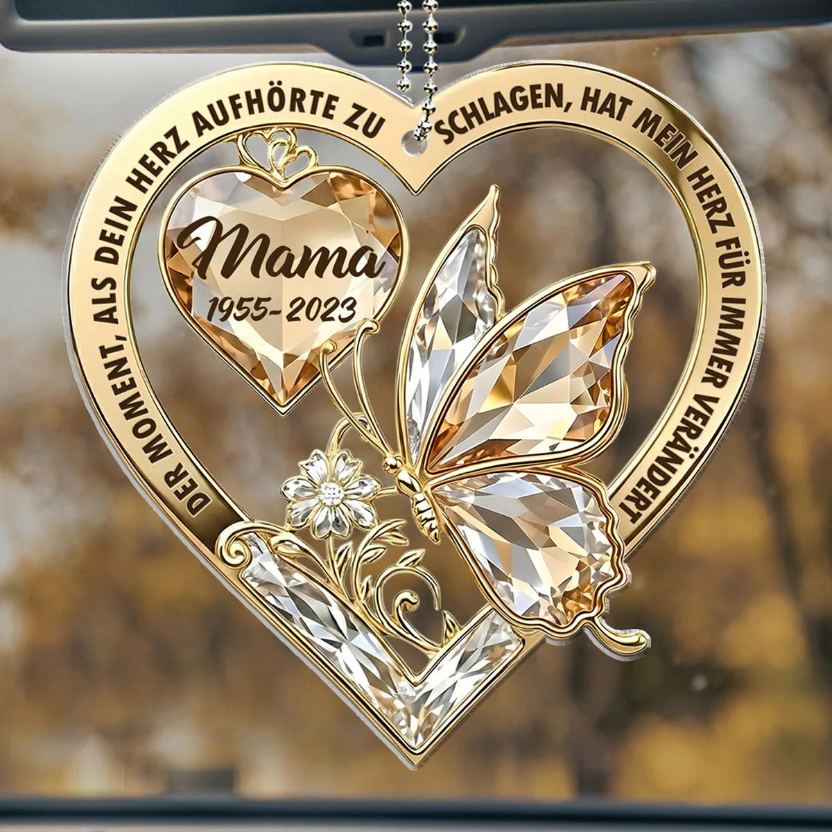 The Moment My Heart Changed Forever - Personalized Car Ornament