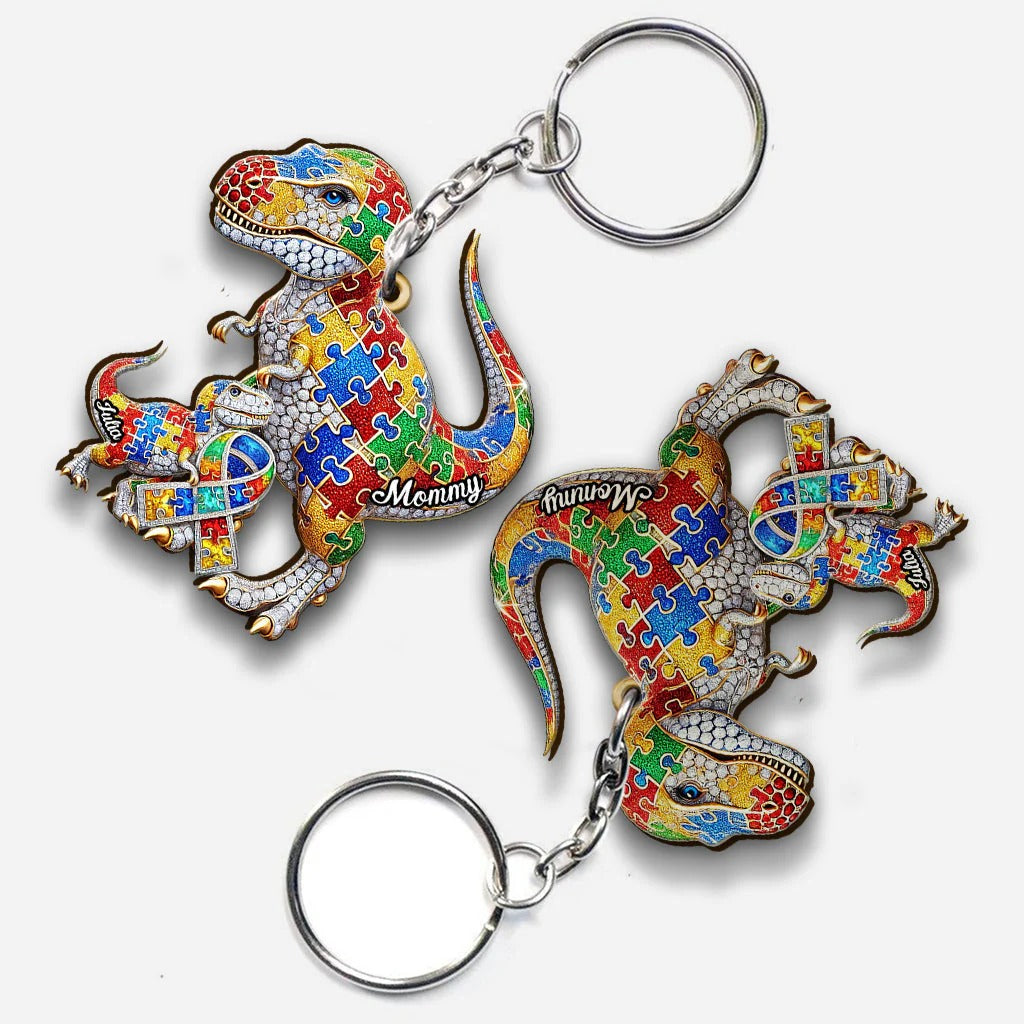 Mama Autism - Personalized Autism Awareness Keychain