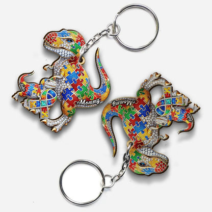 Mama Autism - Personalized Autism Awareness Keychain