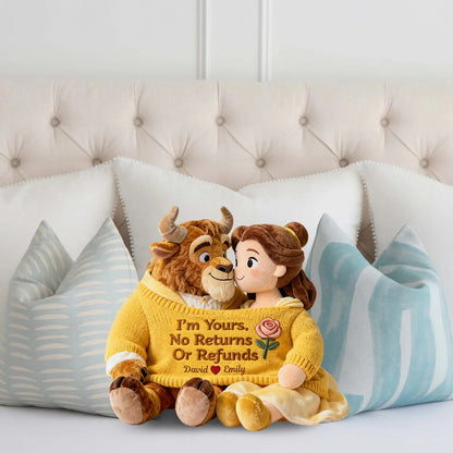 I'm Yours - Personalized Couple Shaped Pillow
