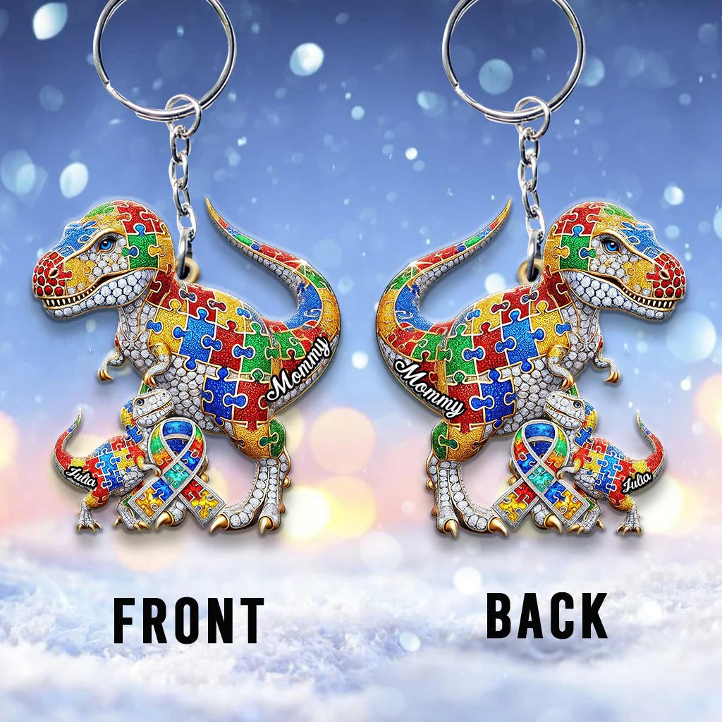 Mama Autism - Personalized Autism Awareness Keychain