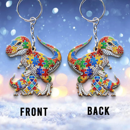 Mama Autism - Personalized Autism Awareness Keychain