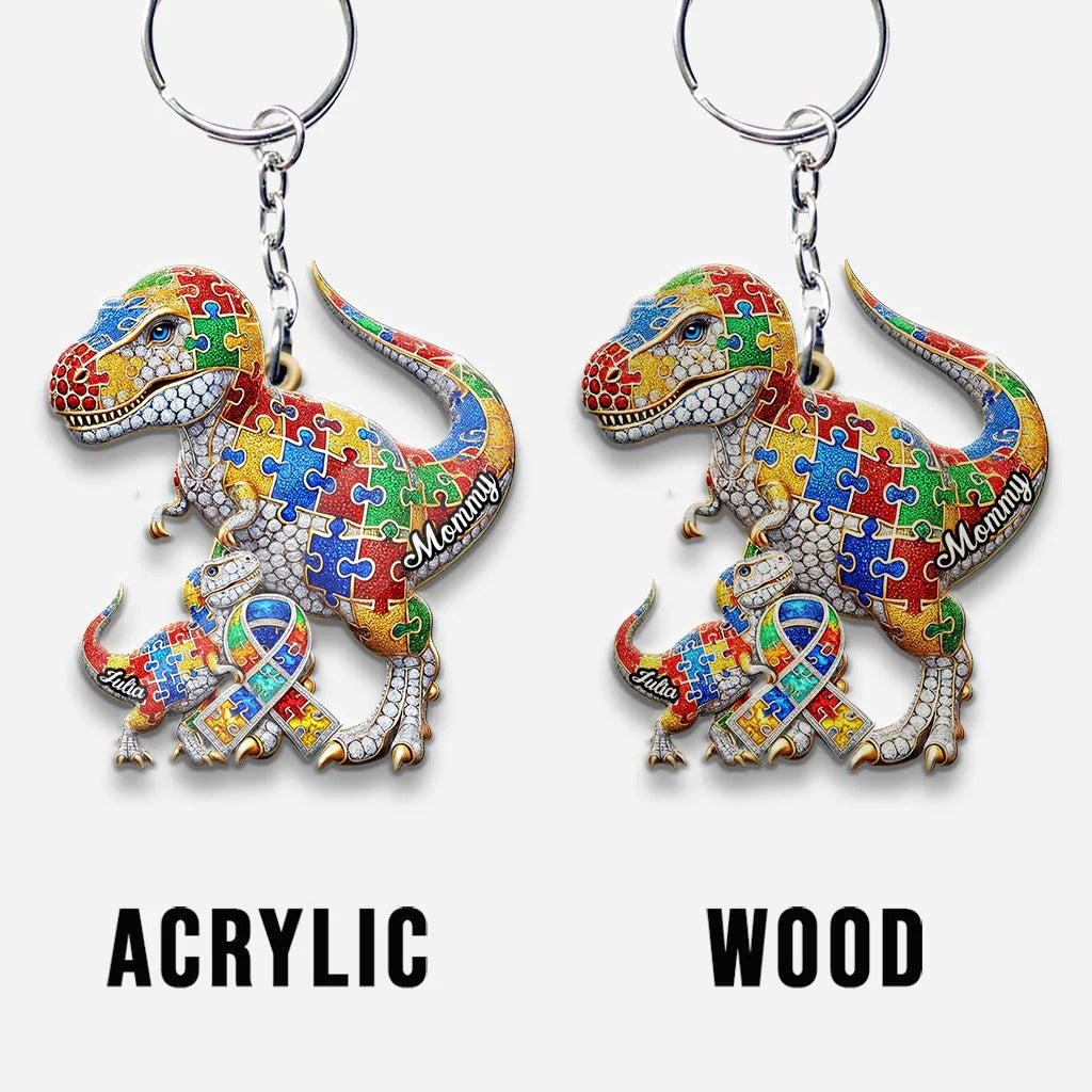 Mama Autism - Personalized Autism Awareness Keychain