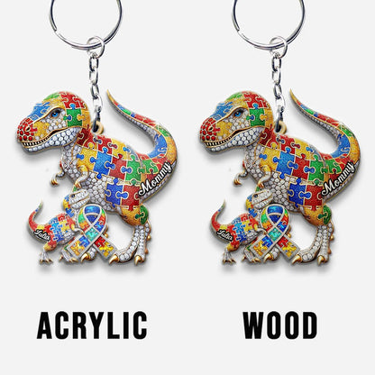 Mama Autism - Personalized Autism Awareness Keychain