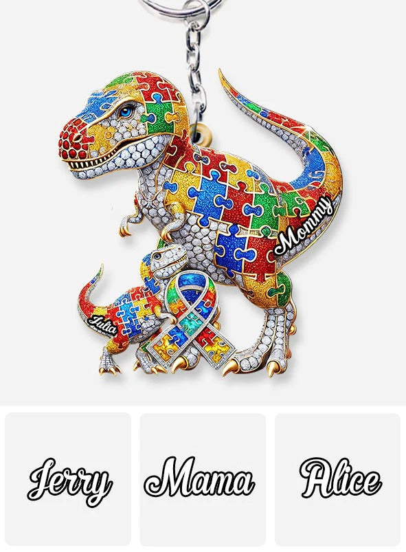 Mama Autism - Personalized Autism Awareness Keychain