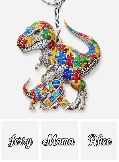 Mama Autism - Personalized Autism Awareness Keychain